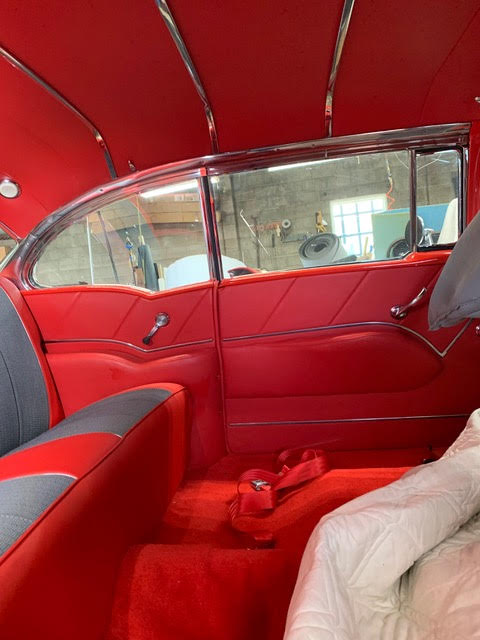 Complete red leather car interior upholstery
